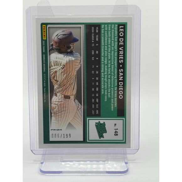 2025 Donruss Optic Leo De Vries Rated Prospect Orange Prizm 6/199 SP Padres - Picture 2 of 2